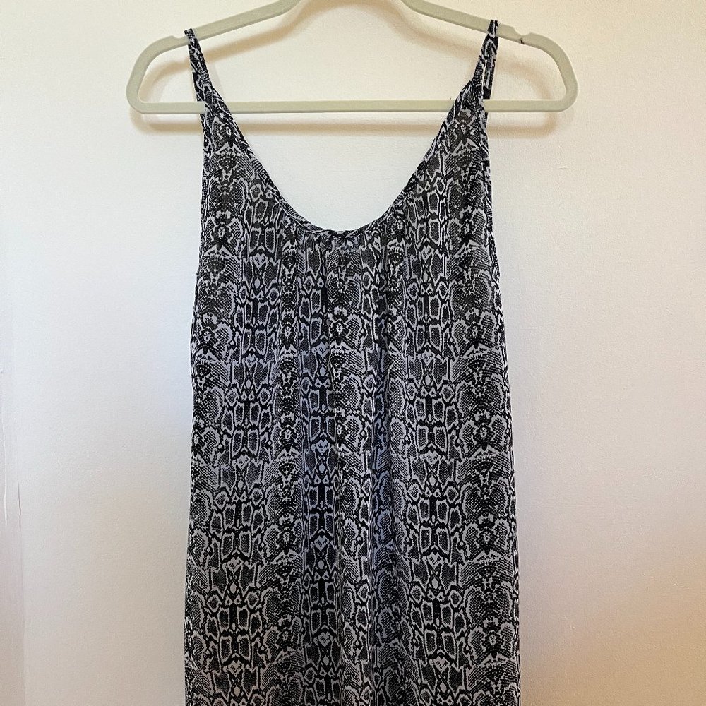 Snake Print Open Back Mini Dress Size S